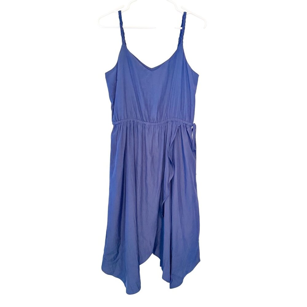 NEW Gap Womens Midi Dress With Braided Straps Navy Blue Size 02